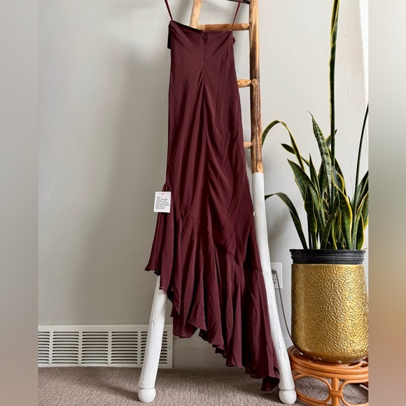 🔥NWT🔥 ASOS Corset Dress w Ruffle Asymmetrical Hem - Picture 10 of 16